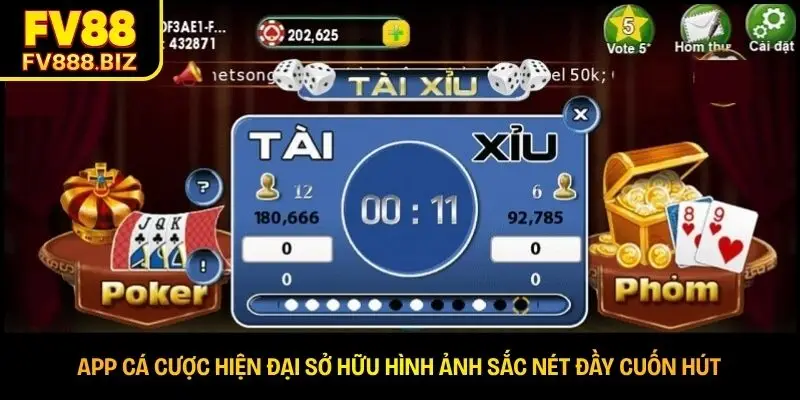 App cá cược hiện đại sở hữu hình ảnh sắc nét đầy cuốn hút