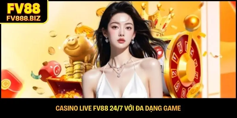 Casino live FV88 24/7 với đa dạng game 