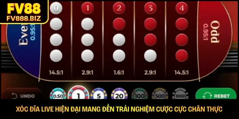 Xóc đĩa live hiện đại mang đến trải nghiệm cược cực chân thực